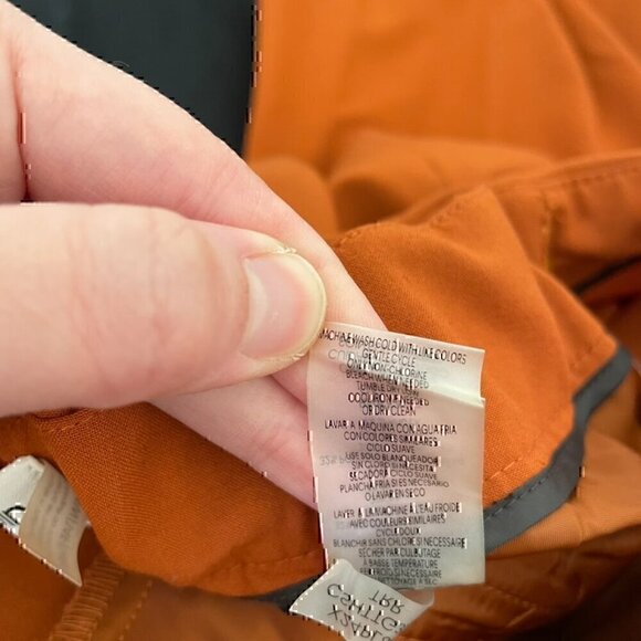 CALVIN KLEIN Plus Size Lux Highline Pants Orange High Waisted Pleated Cropped?? - Picture 8 of 14